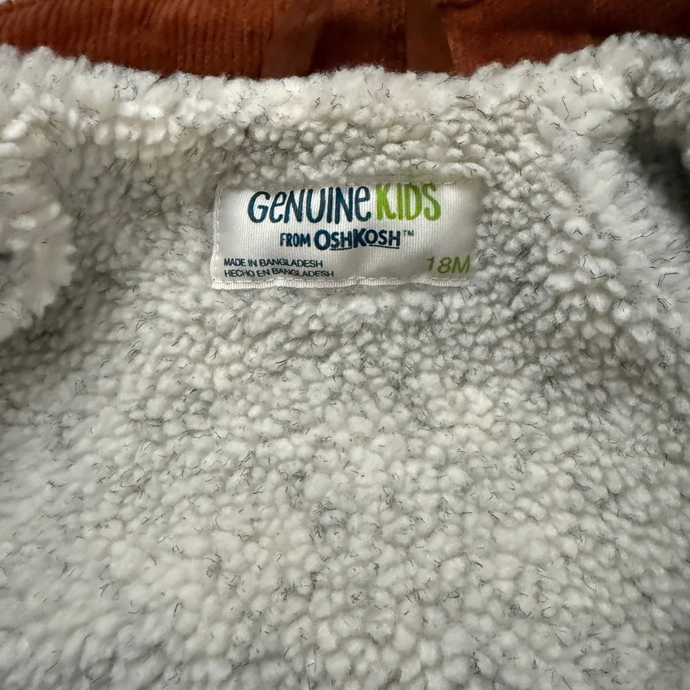 Genuine Kids‎ Oshkosh Fleece Lined Corduroy Kids Jacket